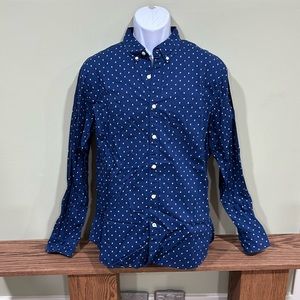 American Eagle Seriously Soft Classic Fit Blue Button Down Cotton Shirt Sz L